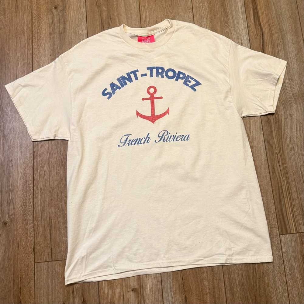 Saint-Tropez Cream T-Shirt